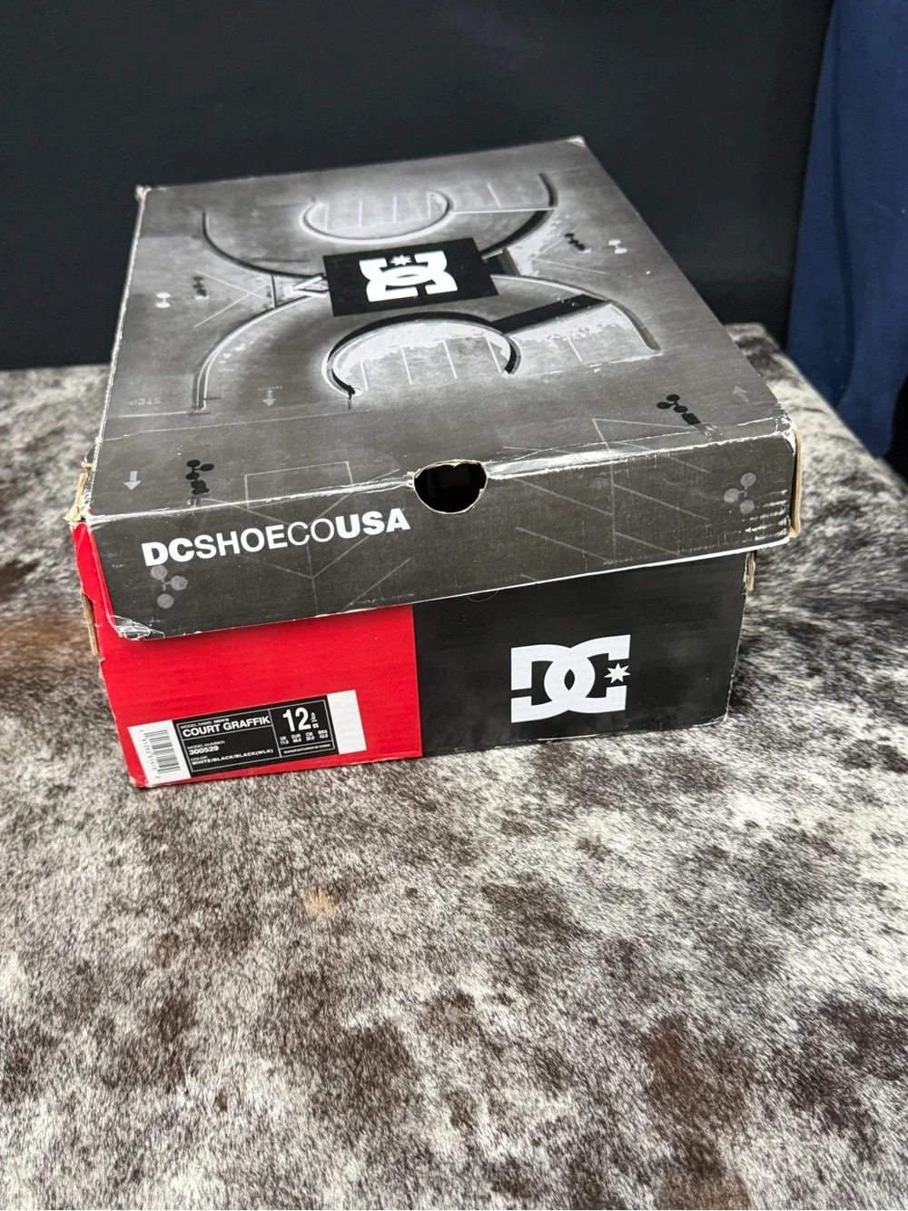 DC Low-Top Skate Shoes in White and Black